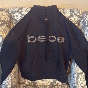 Bebe Sport Black Hoodie with Copper Details
